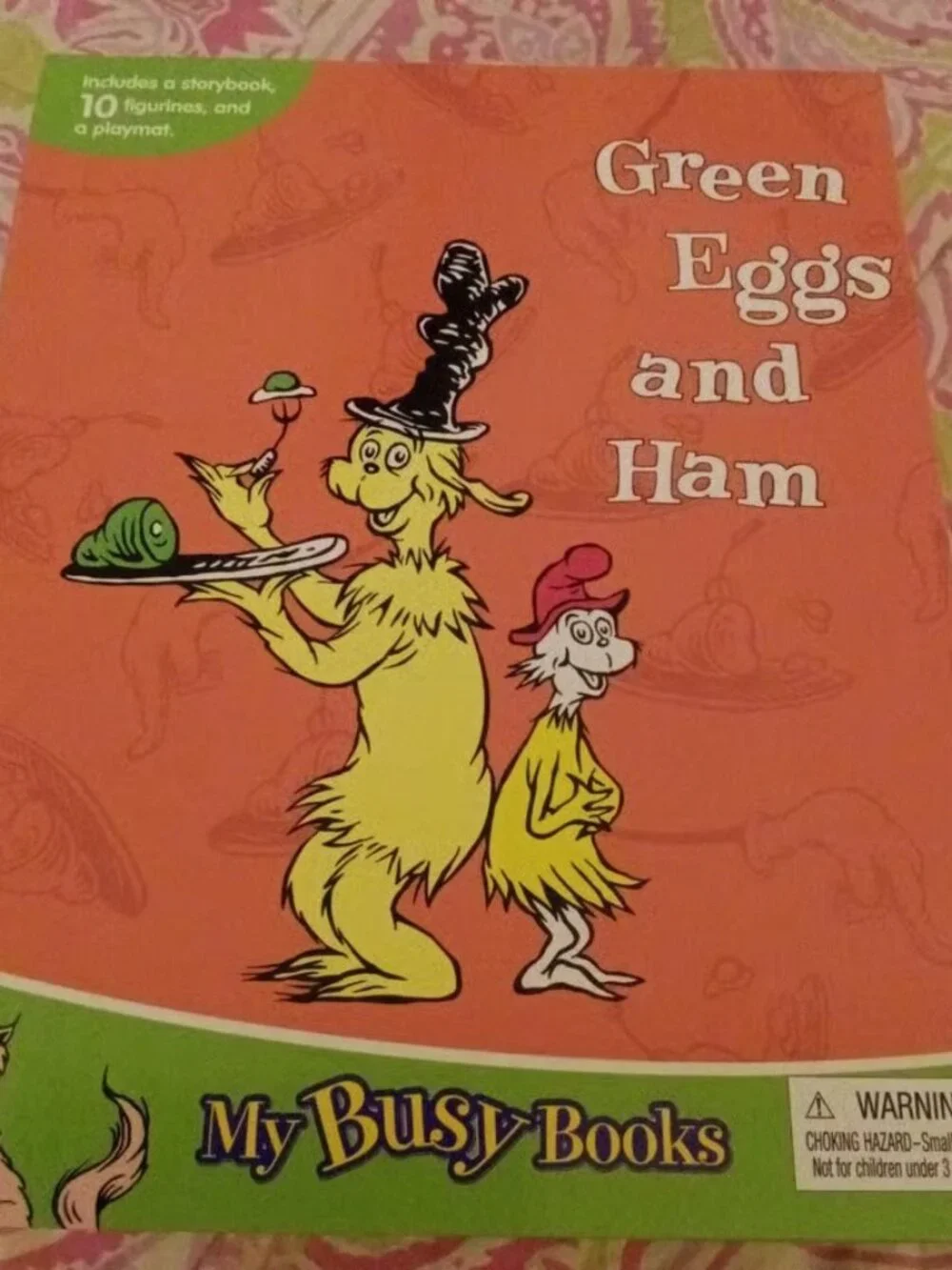 Dr. Seuss Green Eggs and Ham My Busy Books - Storybook, 10 figurines, Playmat